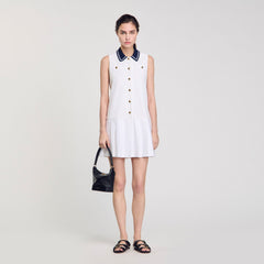 Sandro Women Mini dress with contrasting collar