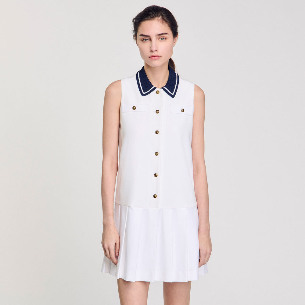 Sandro Women Mini dress with contrasting collar