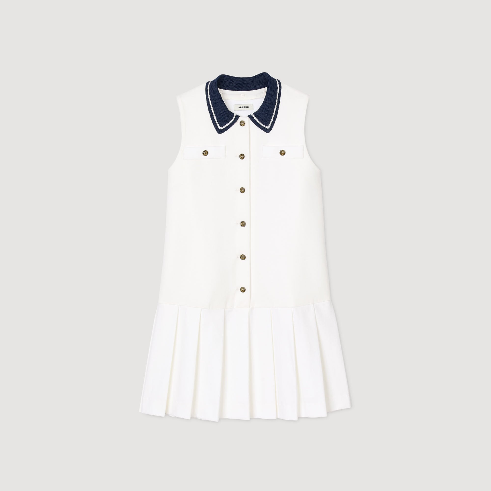 Sandro Women Mini dress with contrasting collar