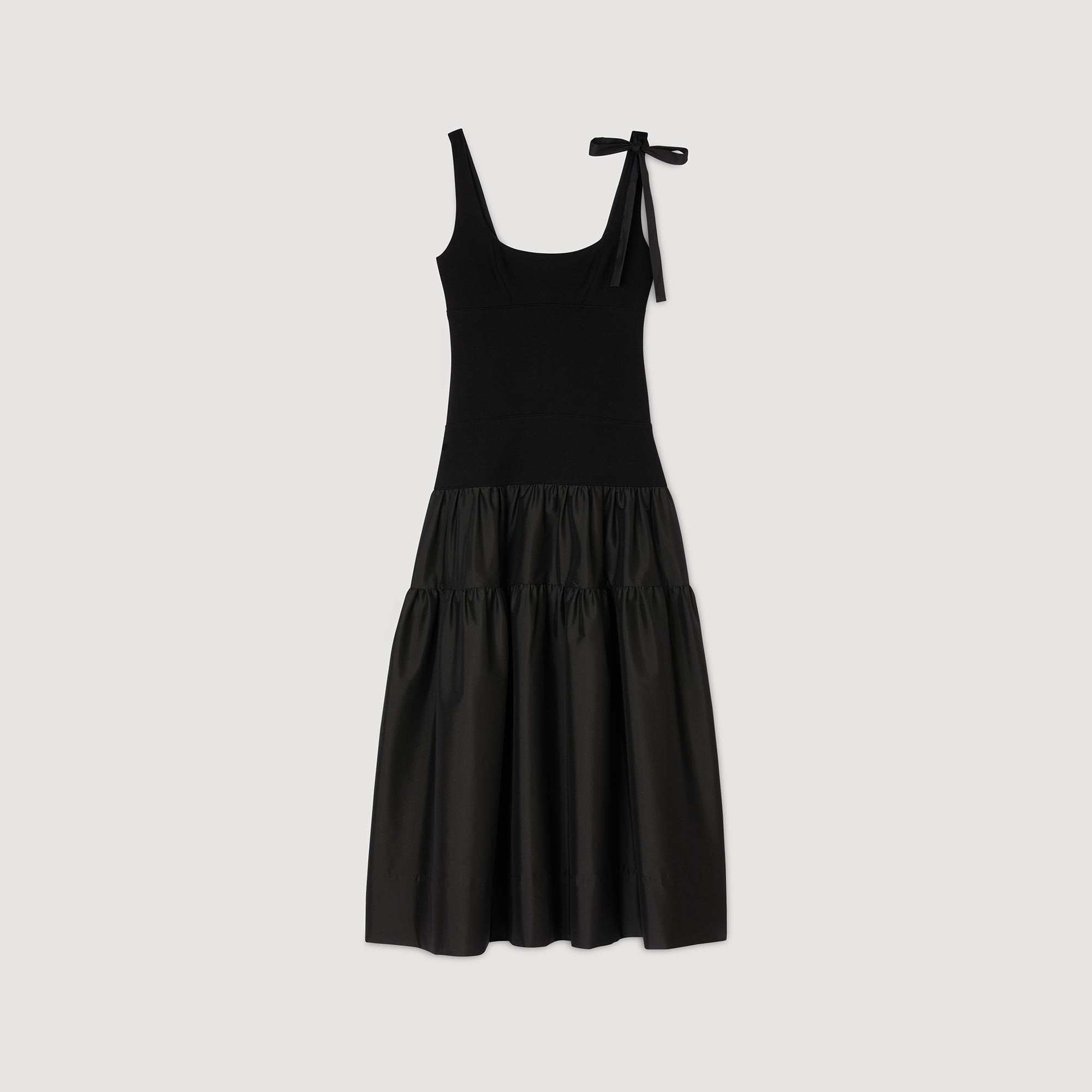 Sandro Women Maxi dual-material dress