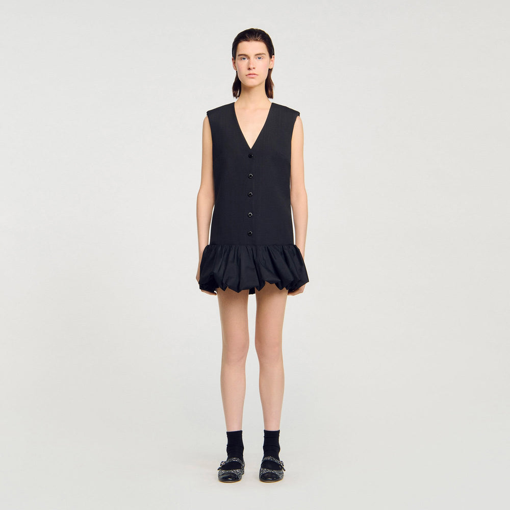 Sandro Women Mini tailored dress with ruffle