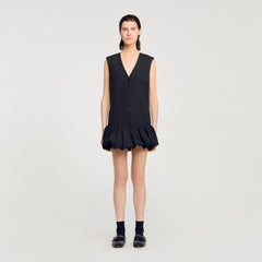 Sandro Women Mini tailored dress with ruffle
