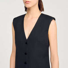 Sandro Women Mini tailored dress with ruffle