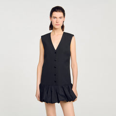 Sandro Women Mini tailored dress with ruffle