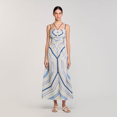 Sandro Women Spiral-motif maxi dress