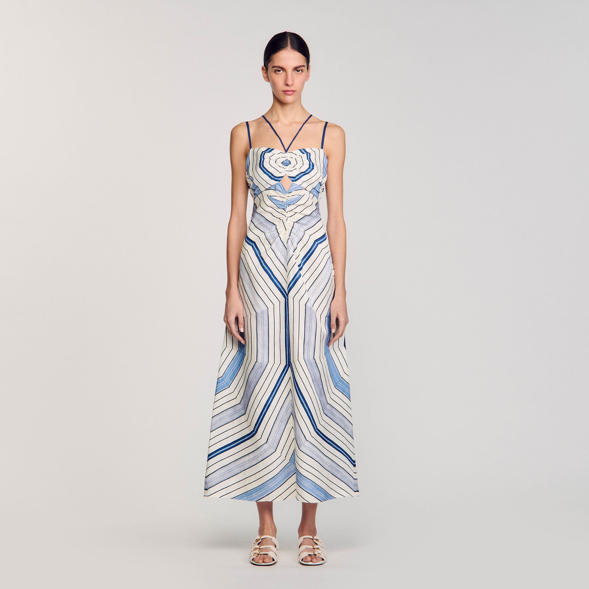 Sandro Women Spiral-motif maxi dress