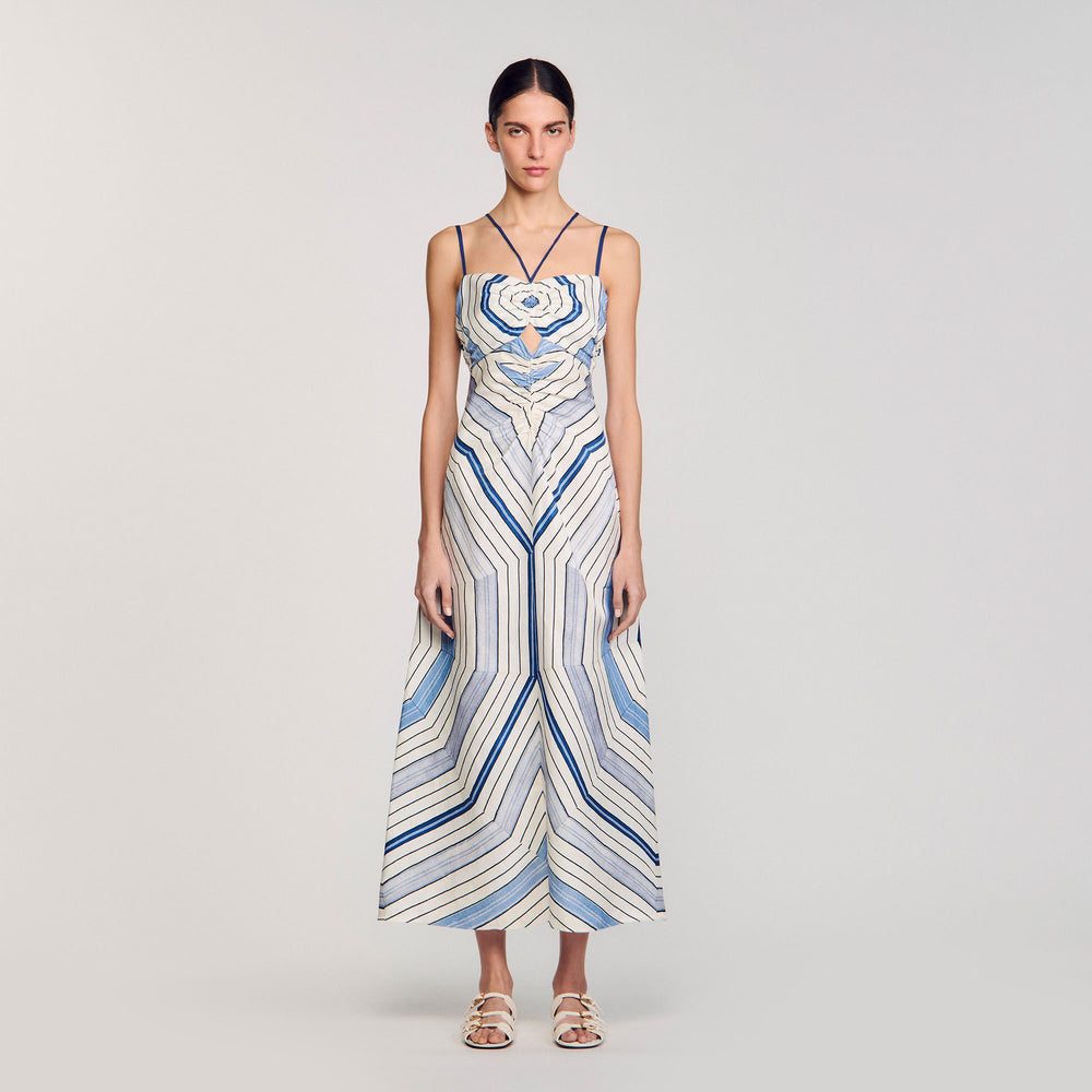 Sandro Women Spiral-motif maxi dress
