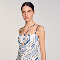 Sandro Women Spiral-motif maxi dress