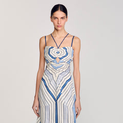 Sandro Women Spiral-motif maxi dress