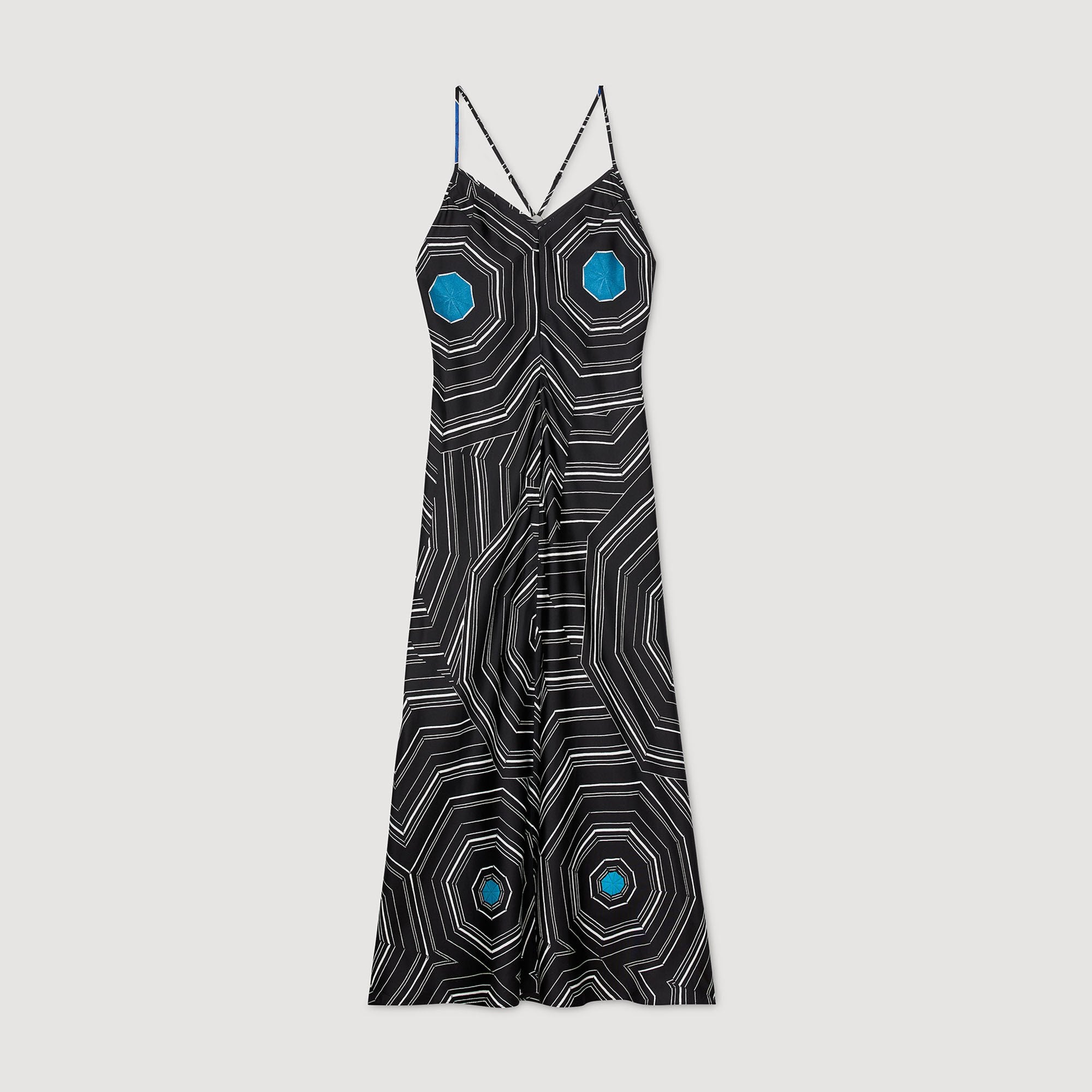 Sandro Women Patterned silk maxi dress