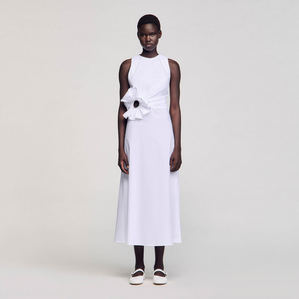 Sandro Women Ruffled sleeveless maxi dress