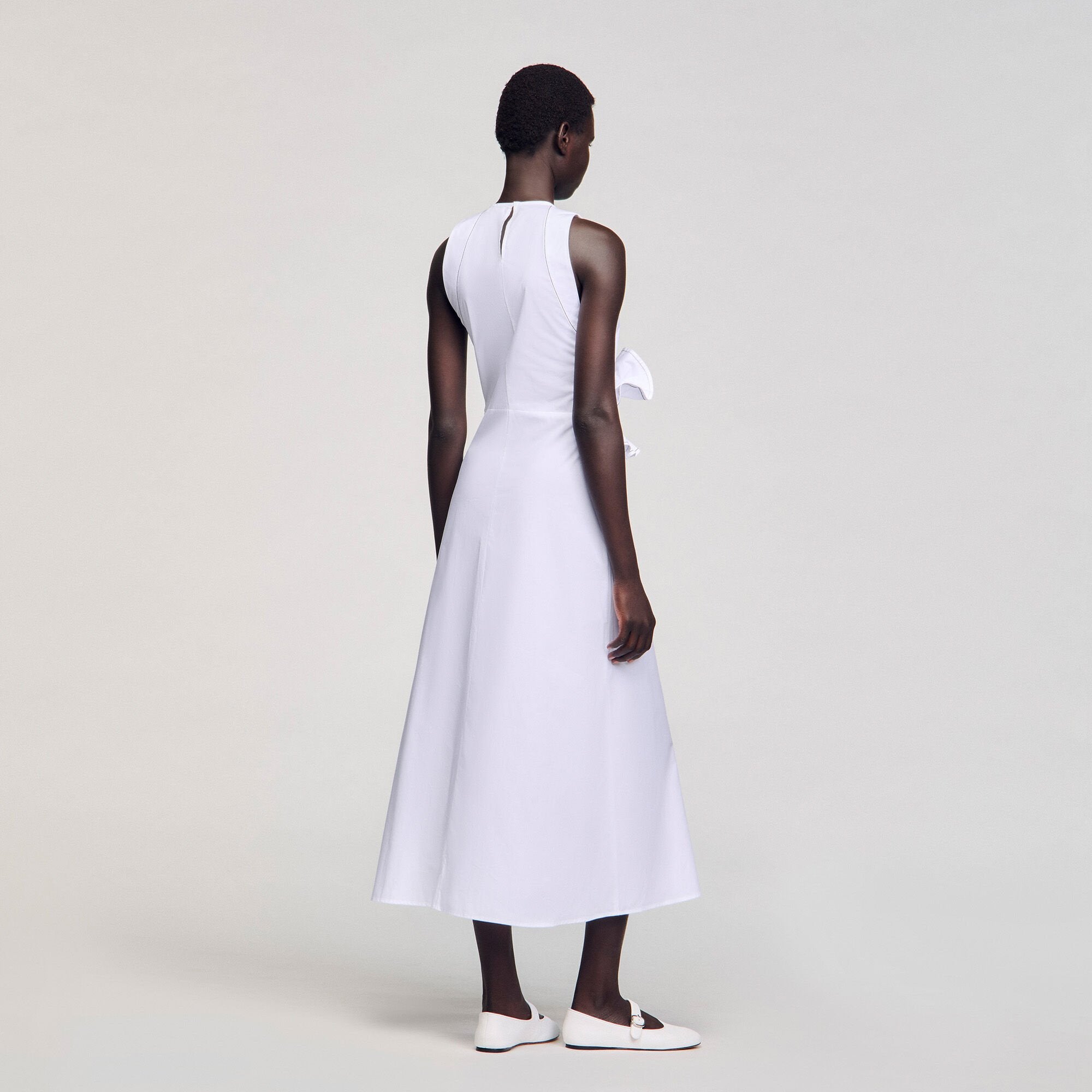 Sandro Women Ruffled sleeveless maxi dress