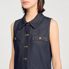 Sandro Women Mini denim dress
