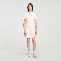 Sandro Women Mini knit dress with polo neck