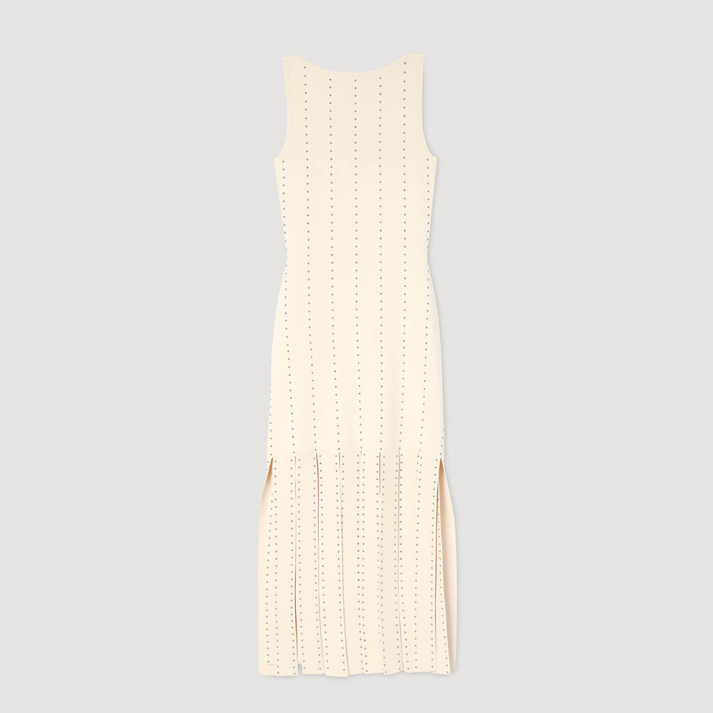Sandro Women Fringed knit maxi dress