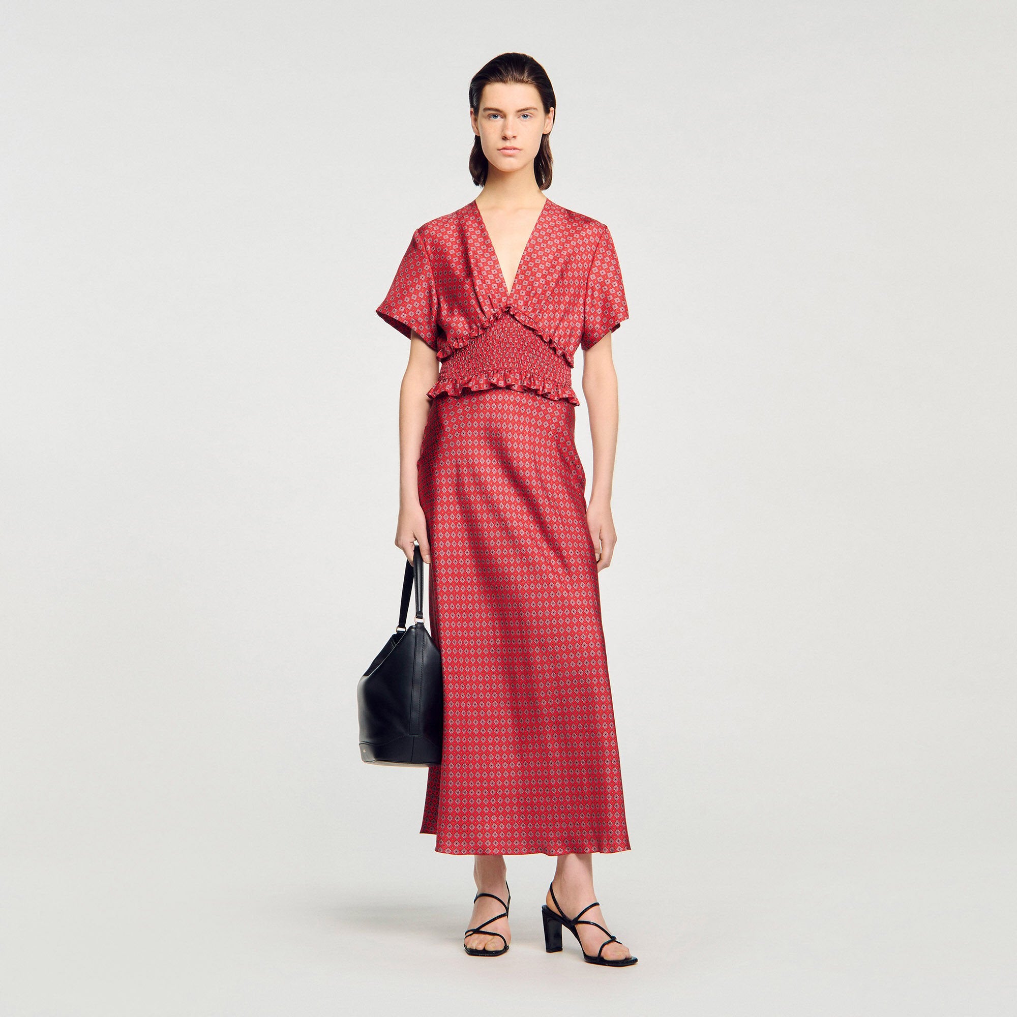 Sandro Women Scarf print maxi dress