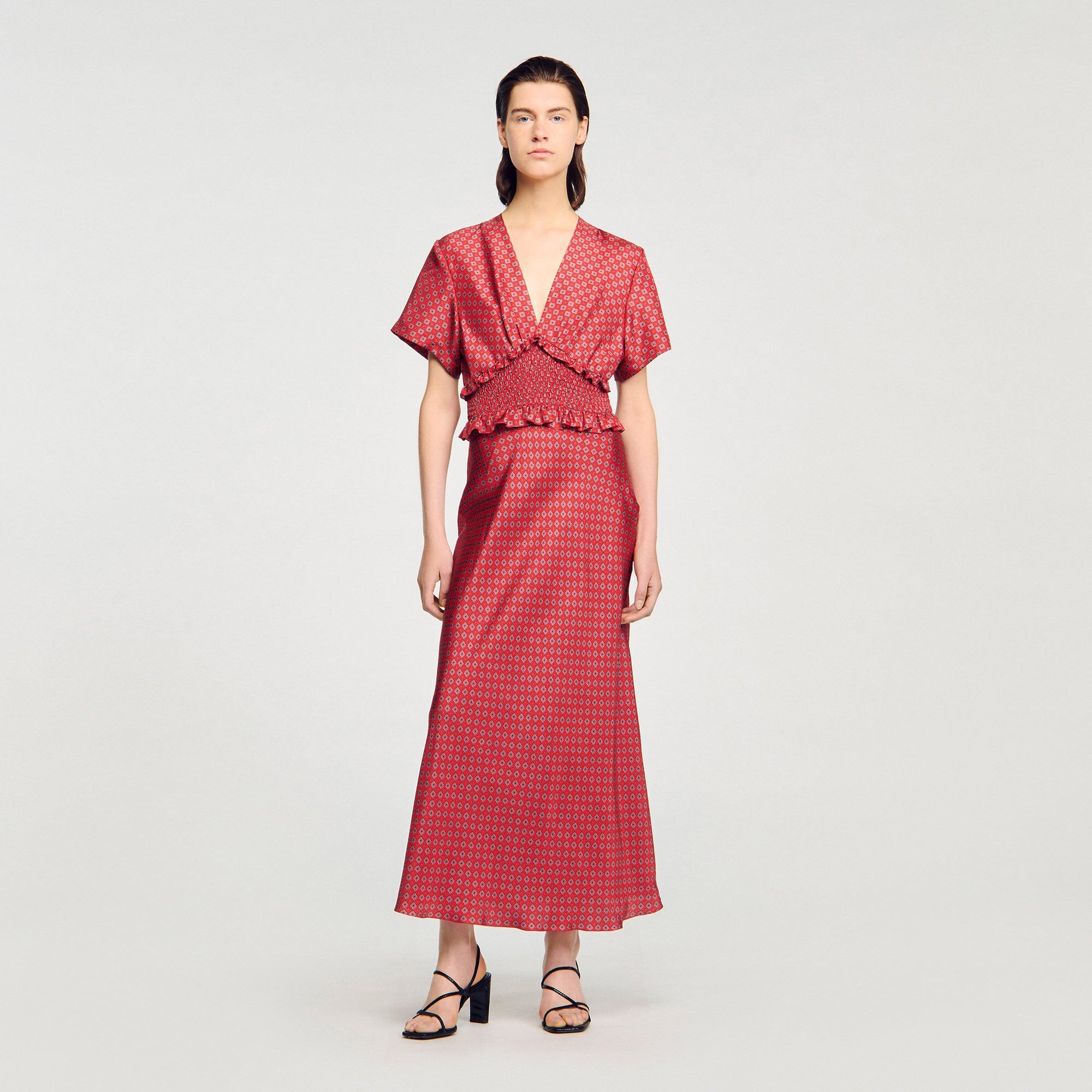 Sandro Women Scarf print maxi dress