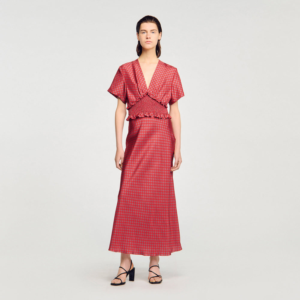 Sandro Women Scarf print maxi dress