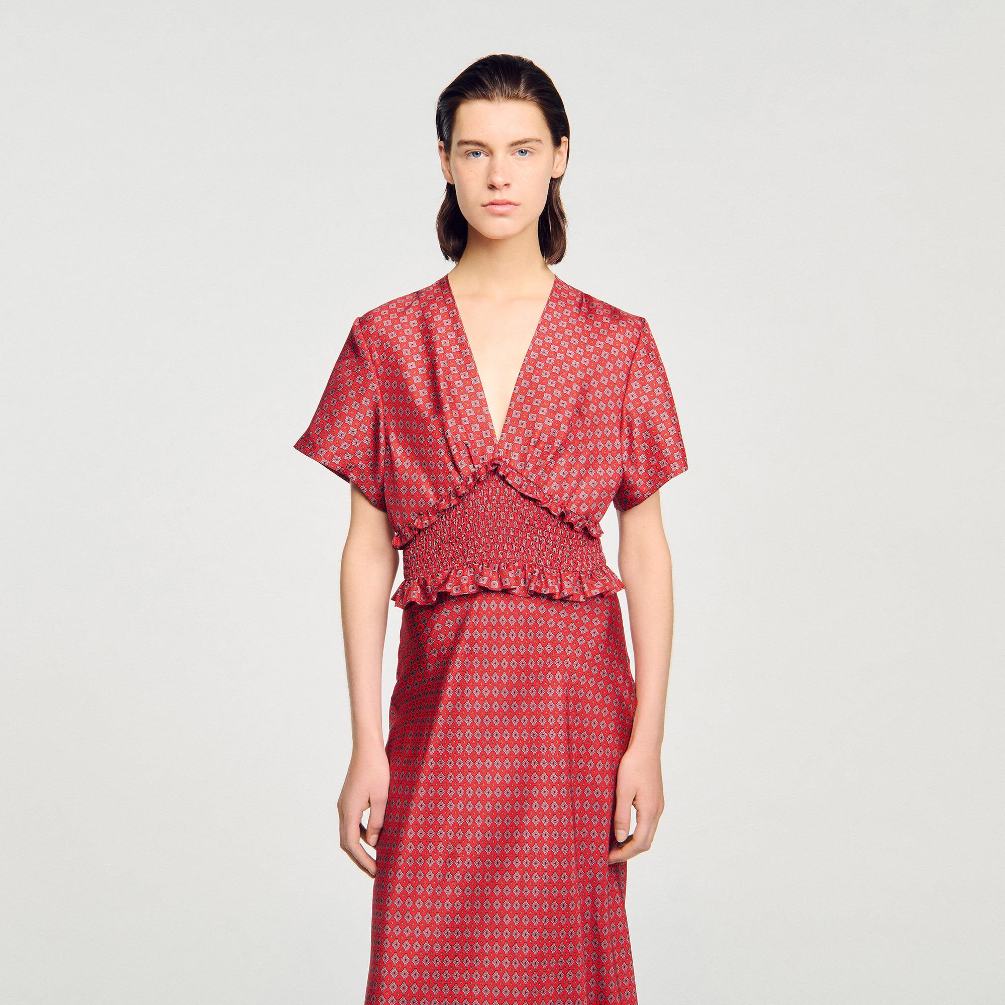 Sandro Women Scarf print maxi dress