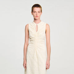 Sandro Women Lace keyhole maxi dress