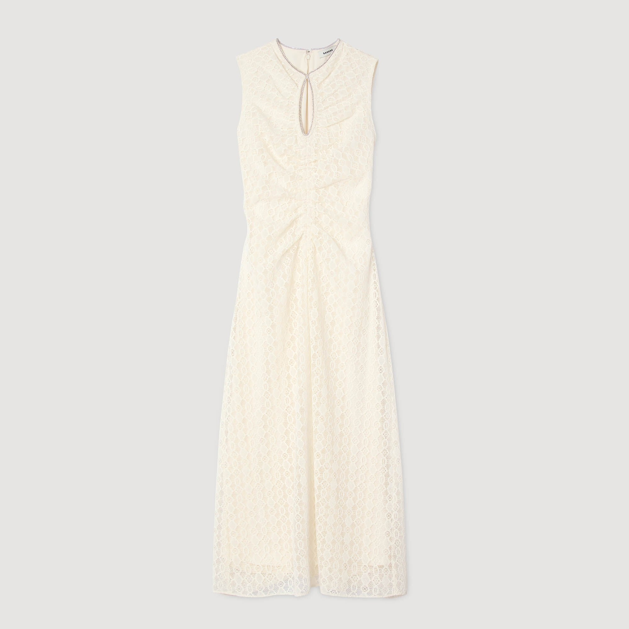 Sandro Women Lace keyhole maxi dress