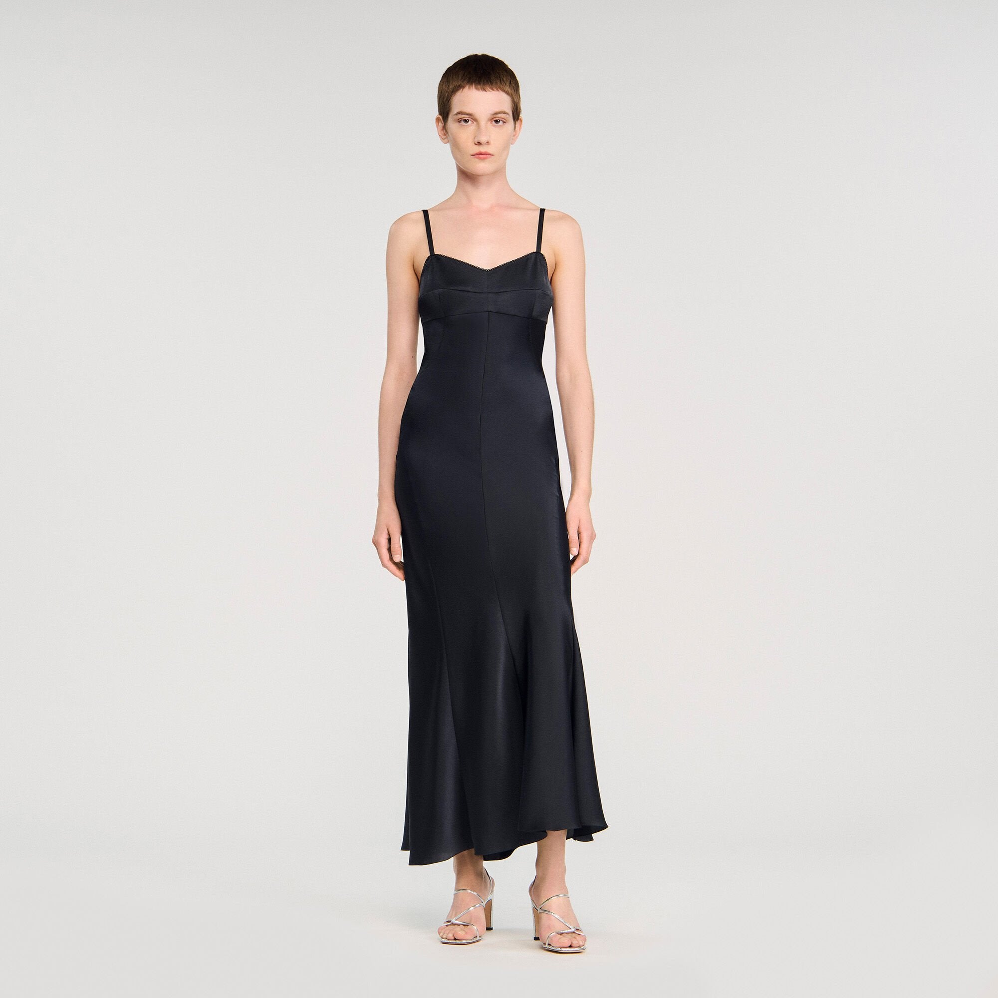 Sandro Women Satin-effect maxi dress
