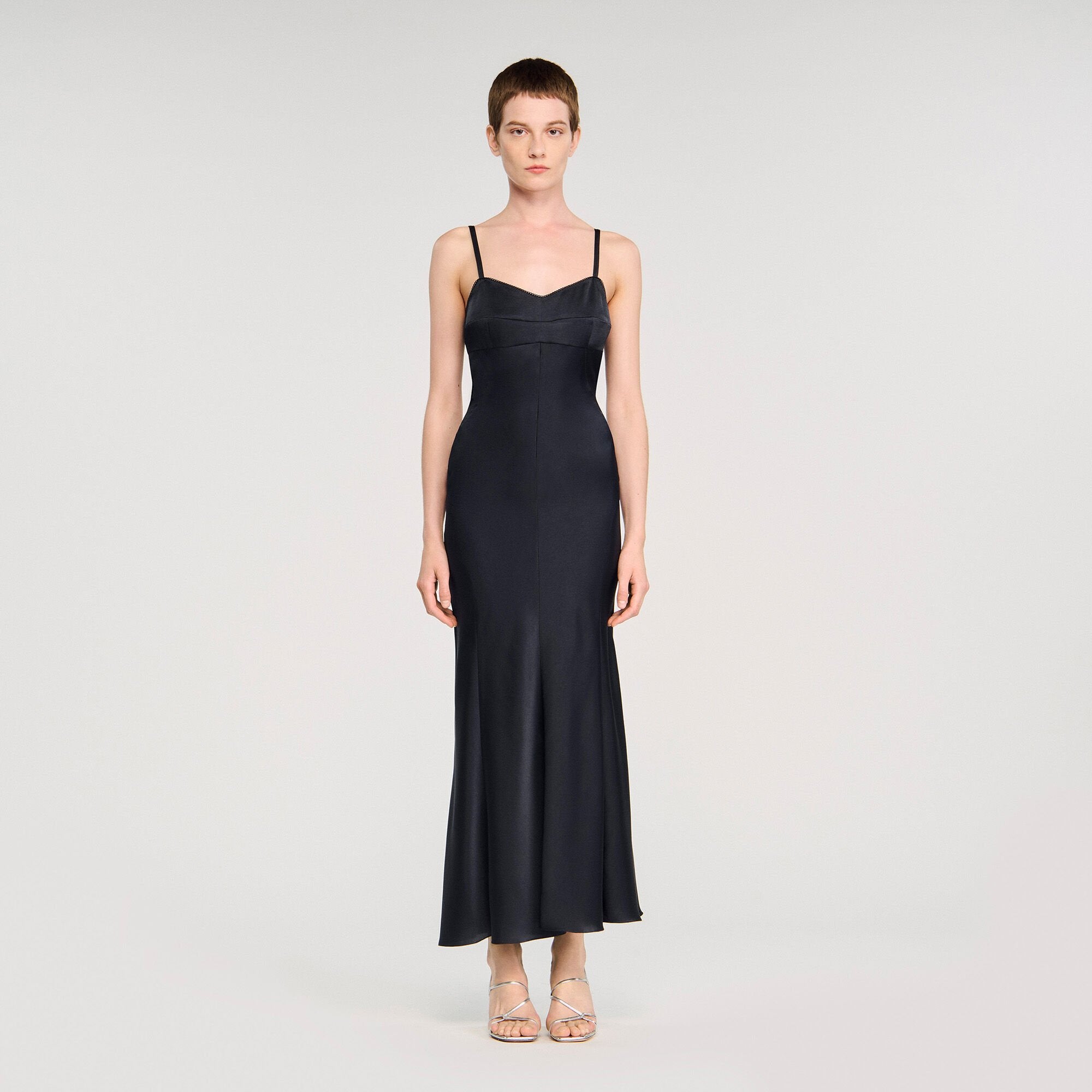 Sandro Women Satin-effect maxi dress