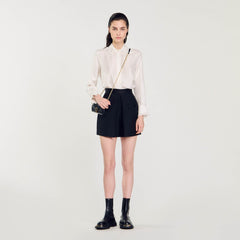 Sandro Women High-waisted shorts with buttons