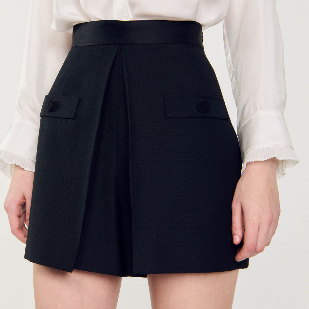 Sandro Women High-waisted shorts with buttons