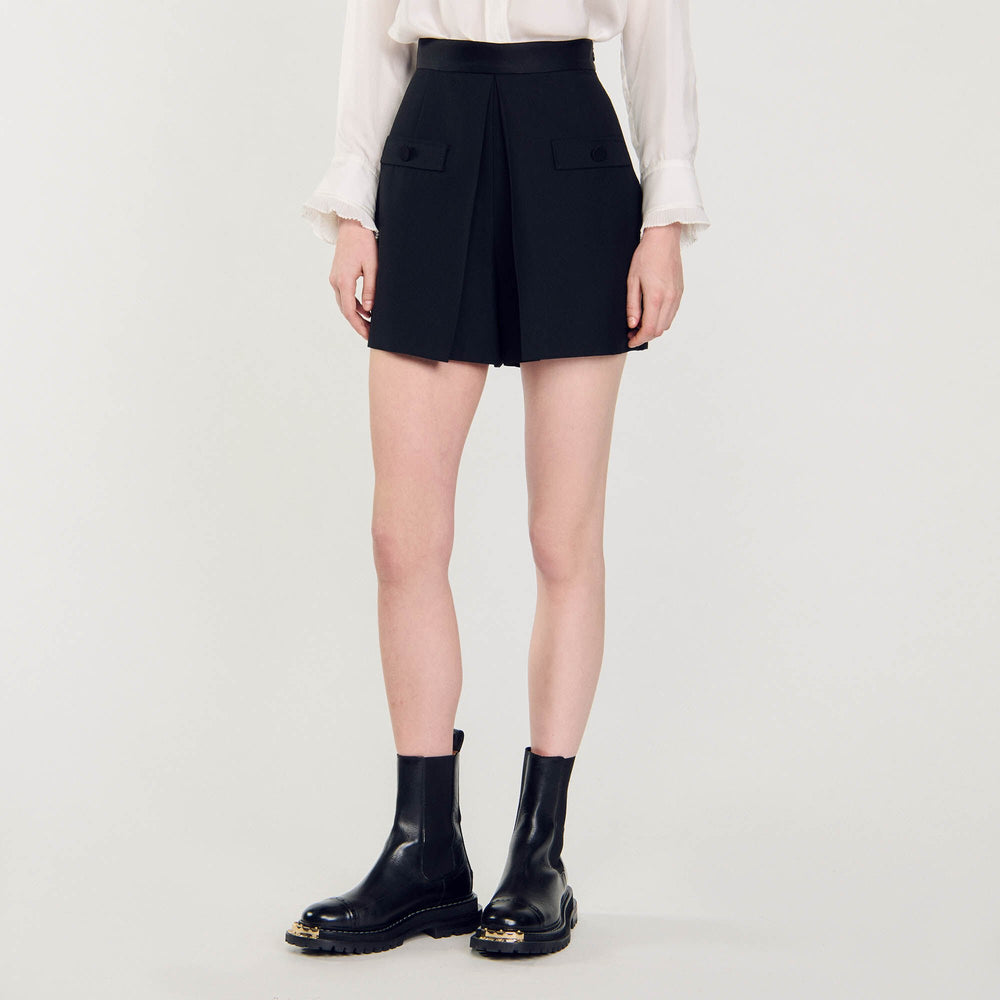 Sandro Women High-waisted shorts with buttons