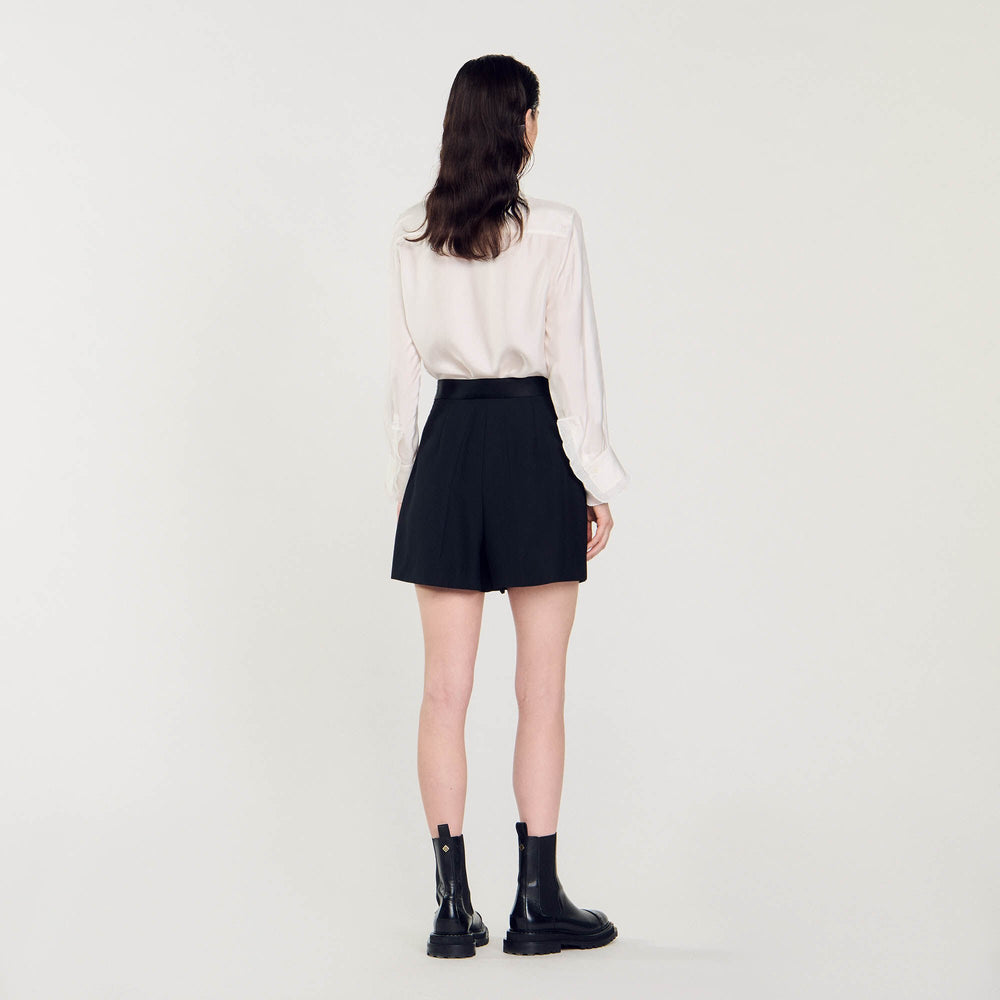 Sandro Women High-waisted shorts with buttons