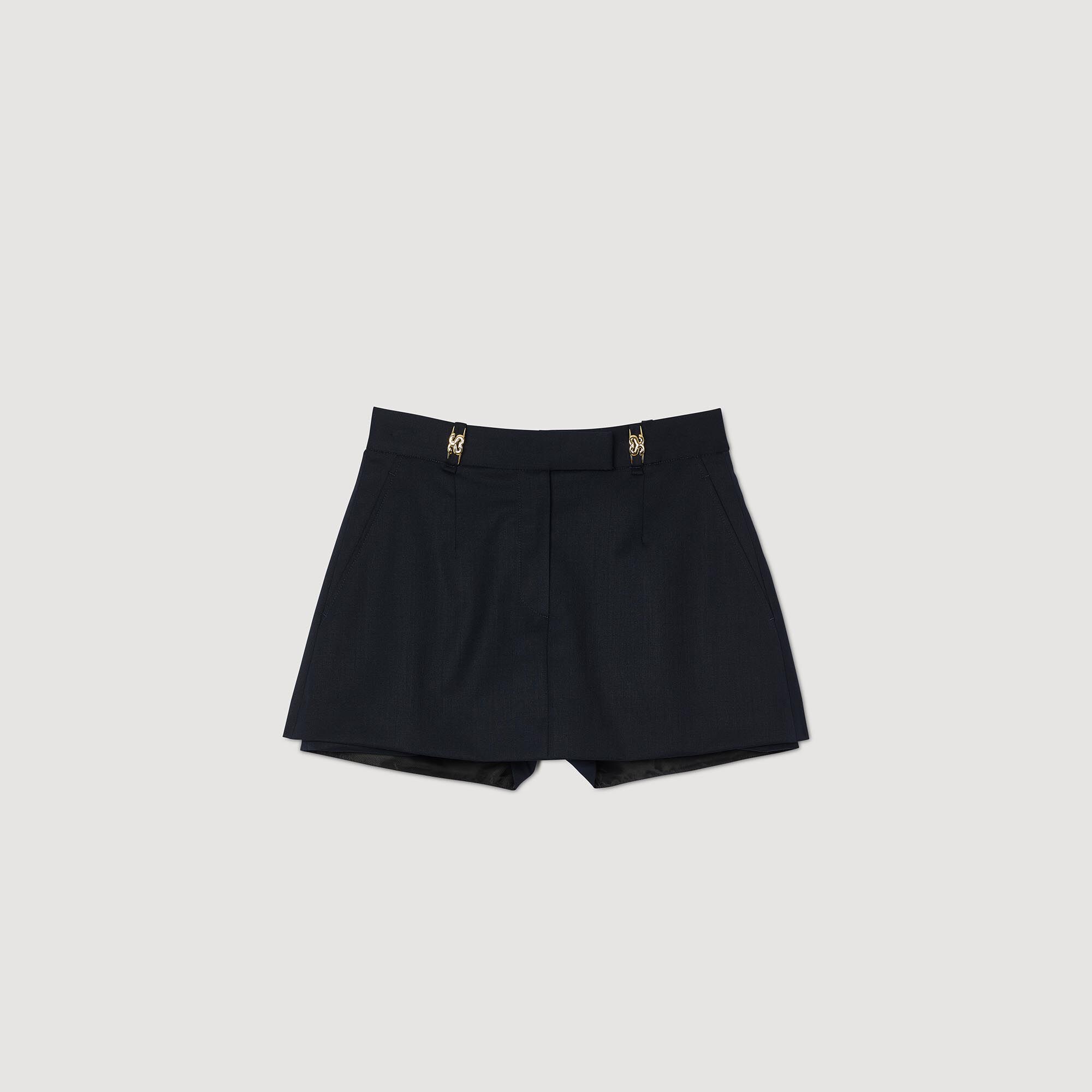 Sandro Women Skort with decorative belt loops