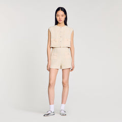 Sandro Women Decorative tweed shorts