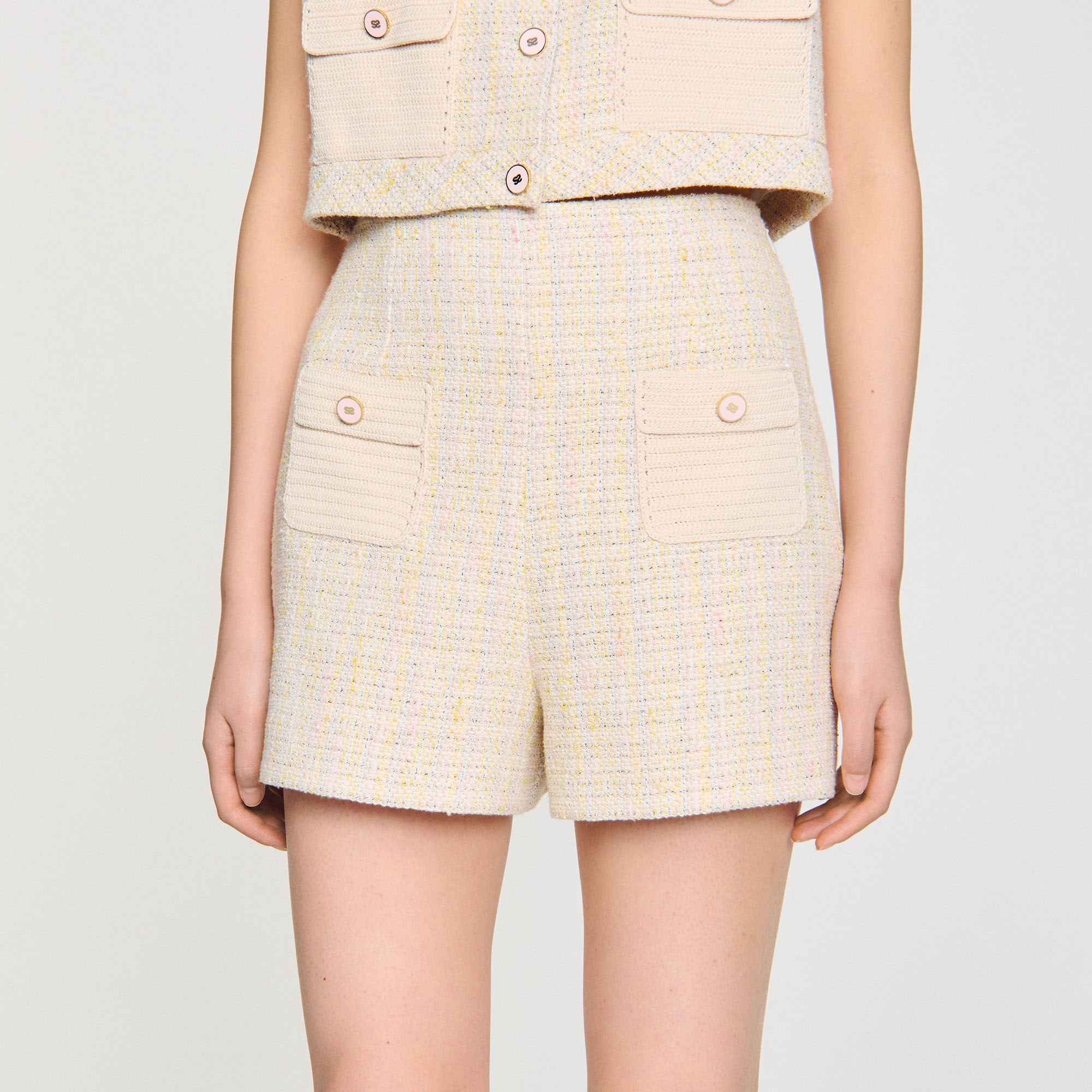 Sandro Women Decorative tweed shorts