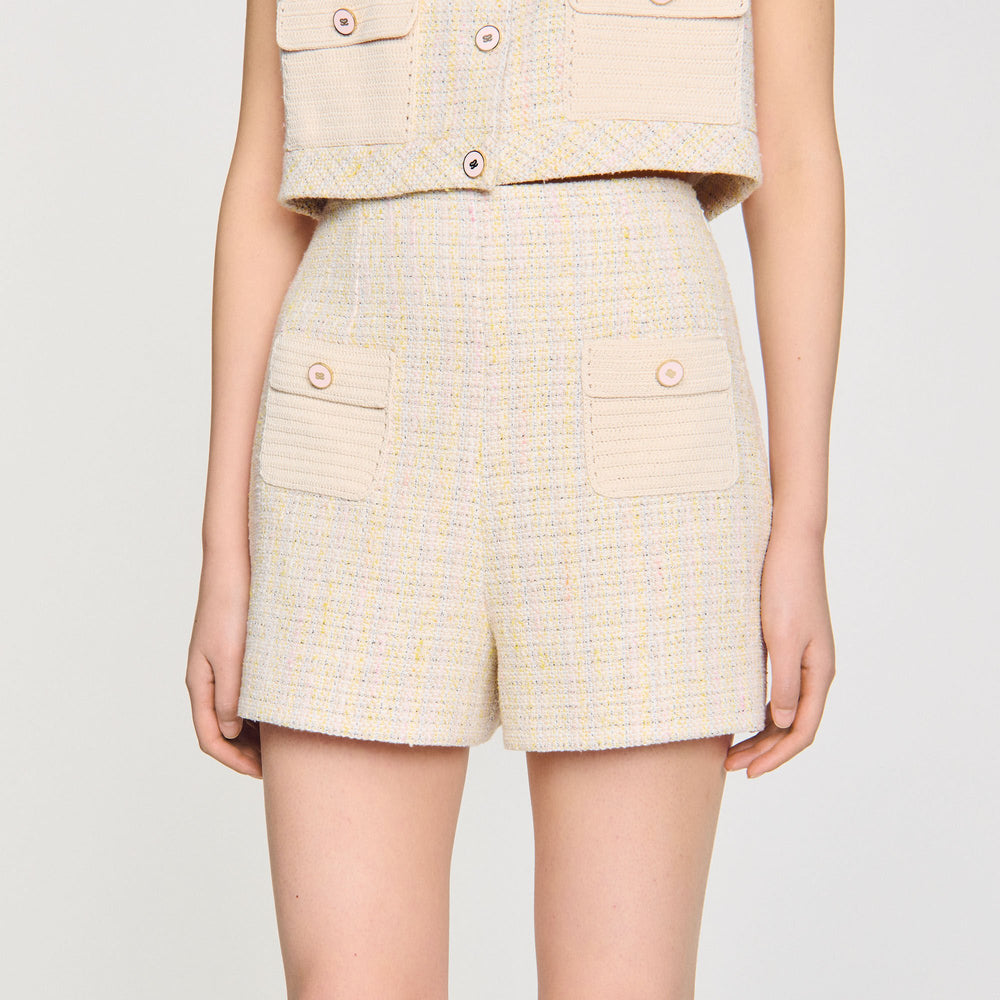 Sandro Women Decorative tweed shorts