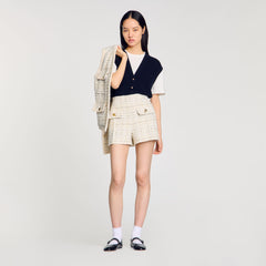 Sandro Women Decorative tweed shorts