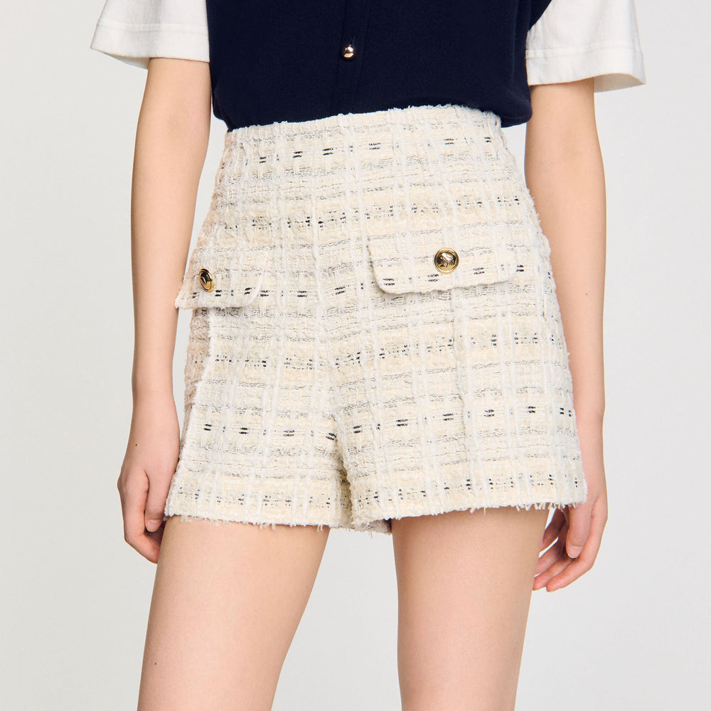 Sandro Women Decorative tweed shorts