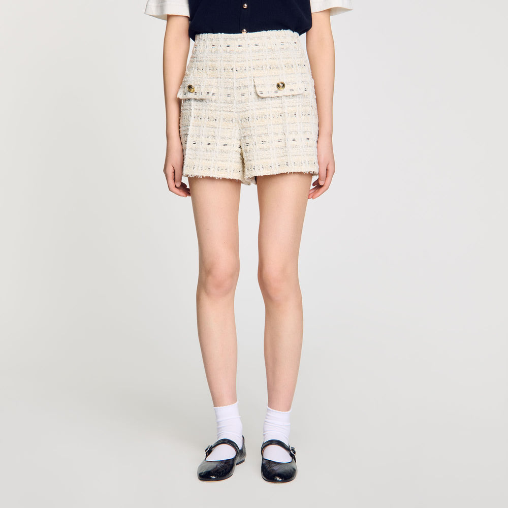 Sandro Women Decorative tweed shorts