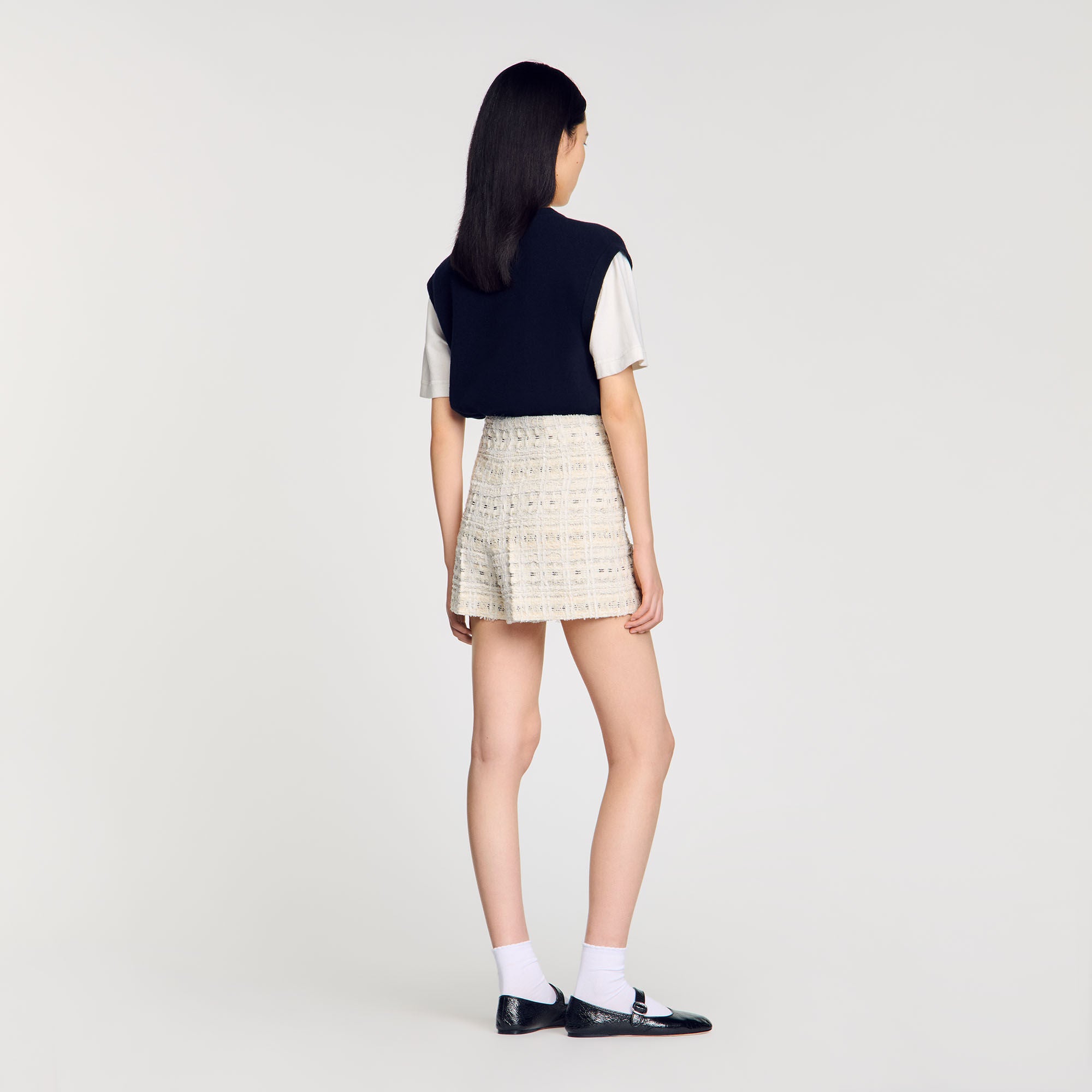 Sandro Women Decorative tweed shorts