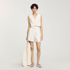 Sandro Women Sequin high-waisted shorts