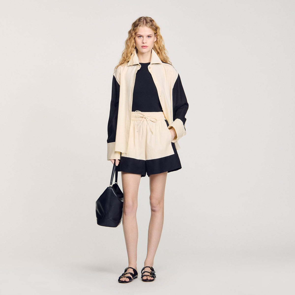Sandro Women Two-tone shorts
