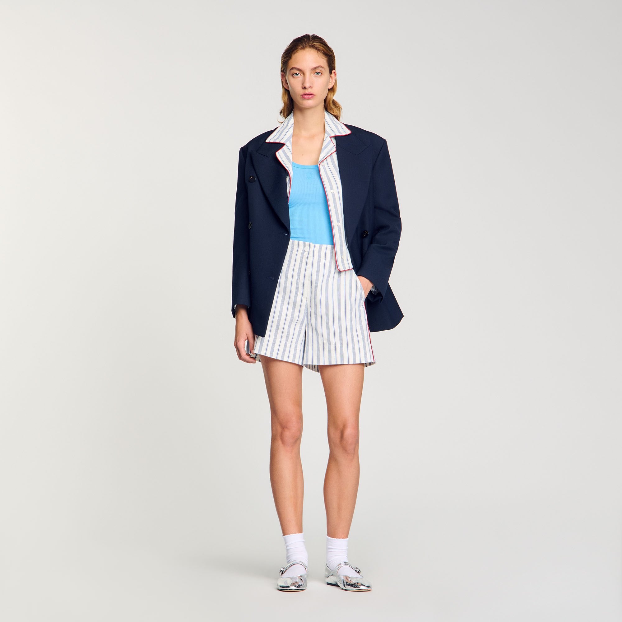 Sandro Women Striped shorts