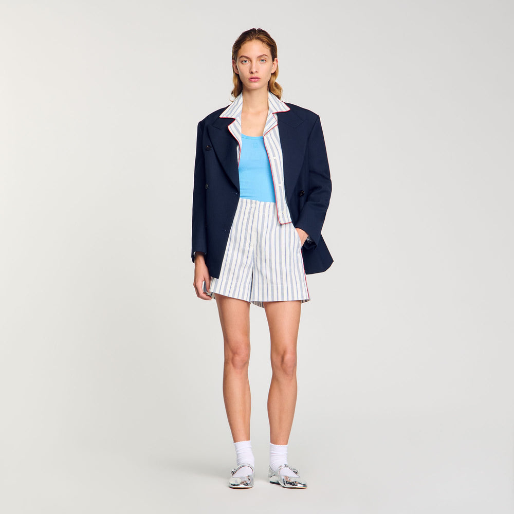 Sandro Women Striped shorts