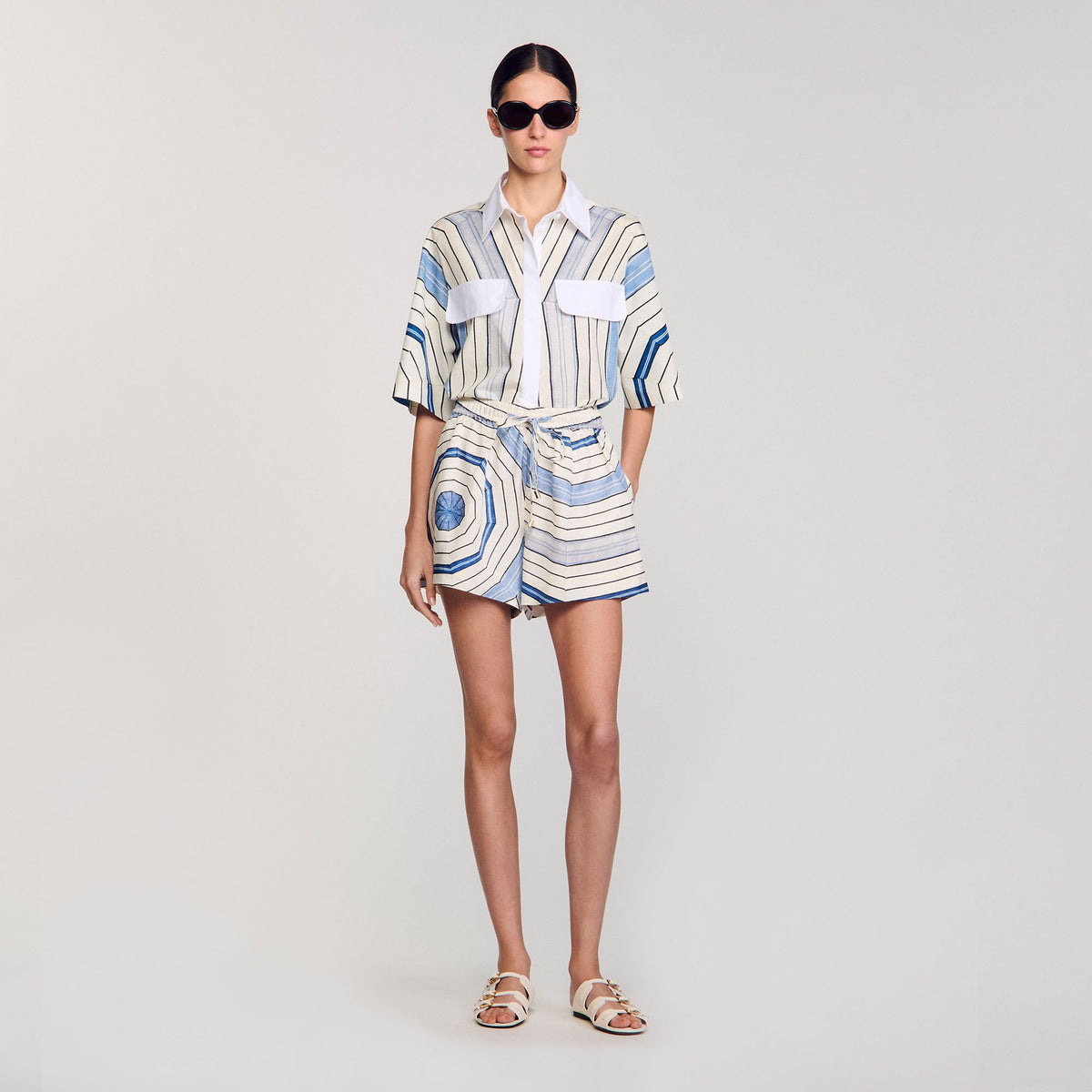 Sandro Women Spiral-motif shorts
