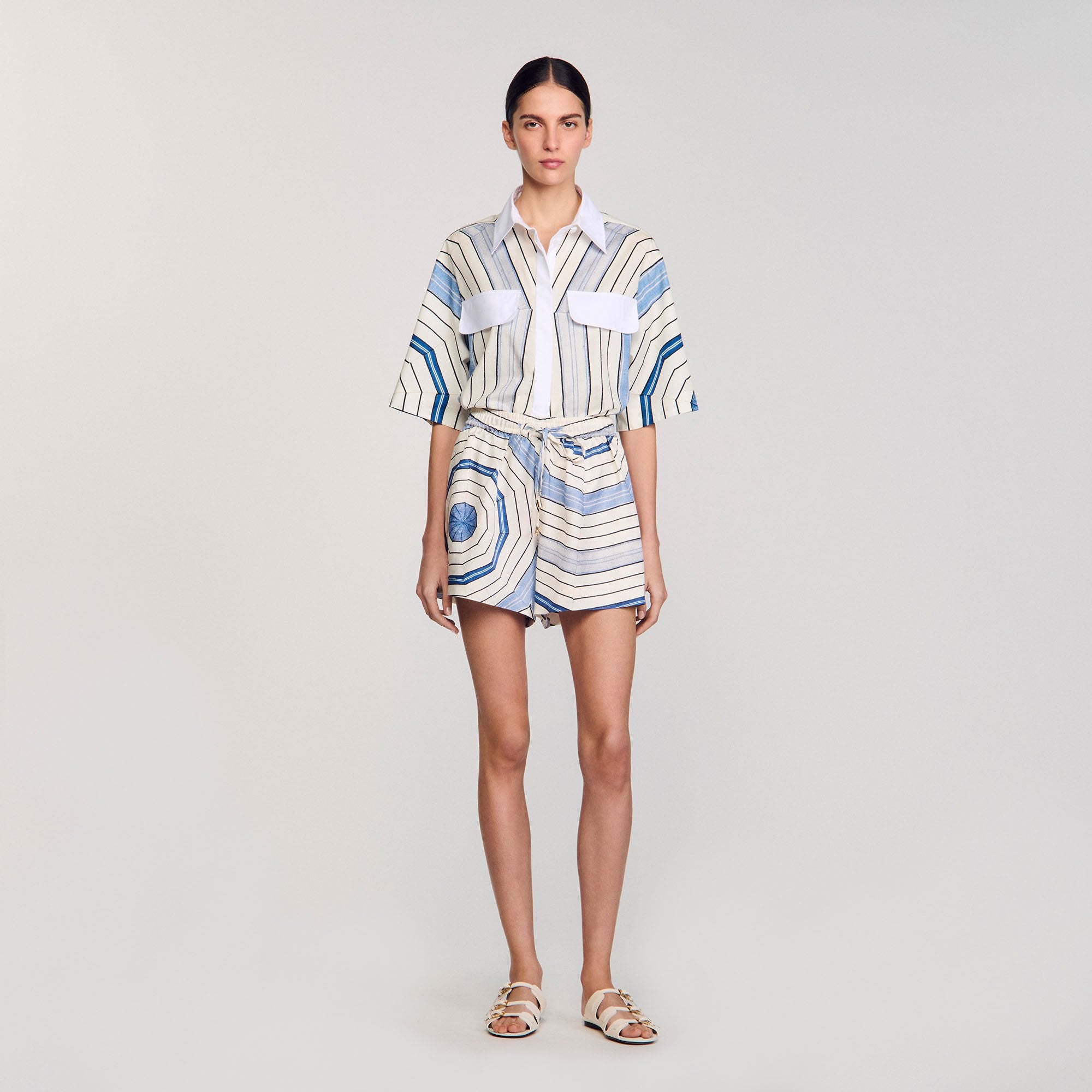Sandro Women Spiral-motif shorts