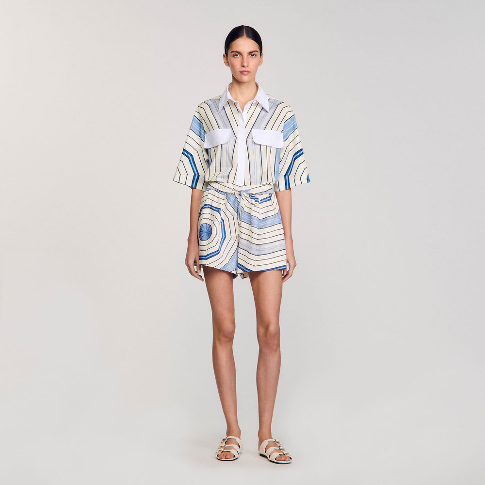 Sandro Women Spiral-motif shorts