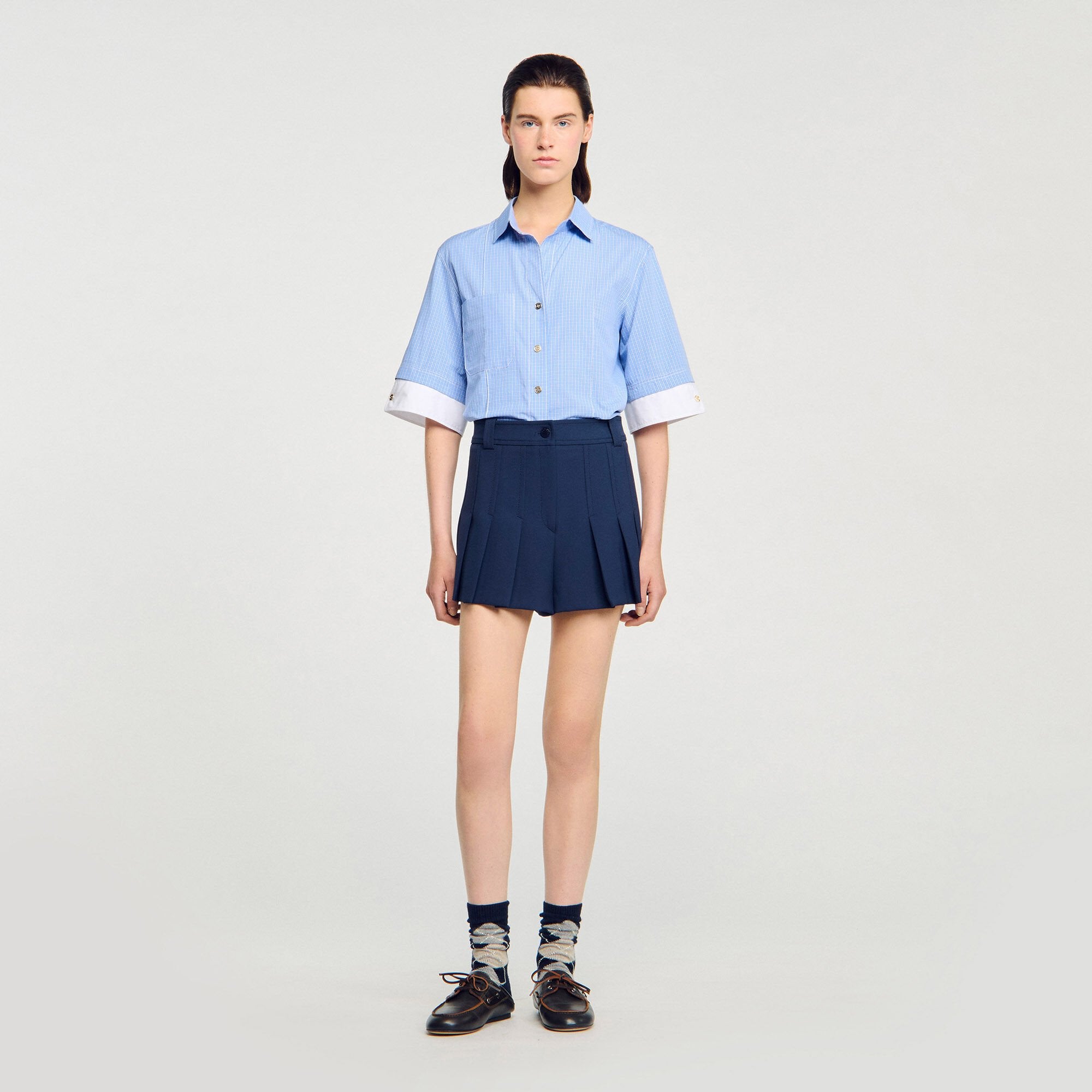 Sandro Women Tailored pleated shorts
