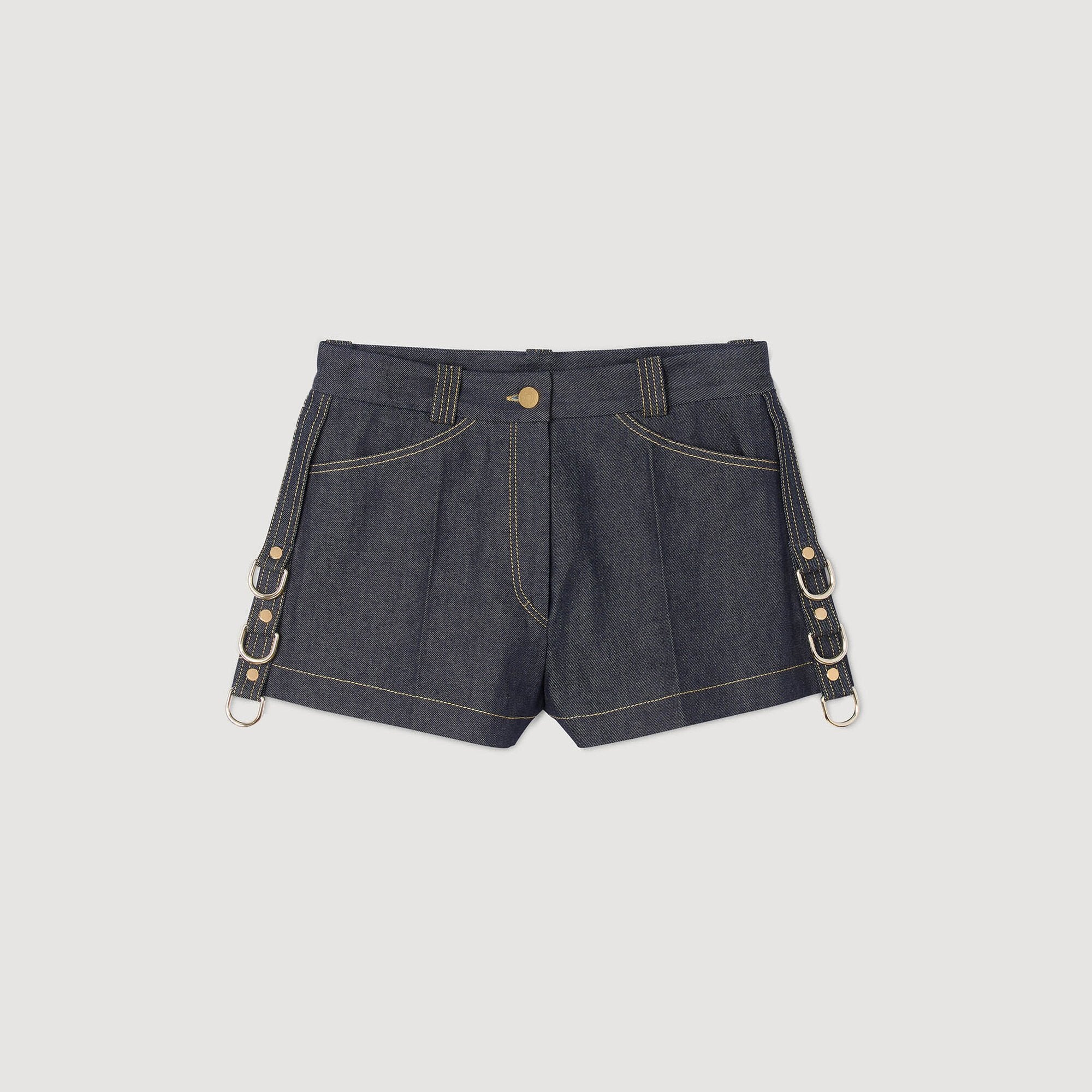 Sandro Women Denim belt loop shorts
