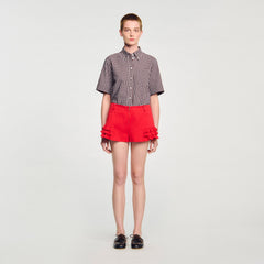 Sandro Women Flared ruffled shorts