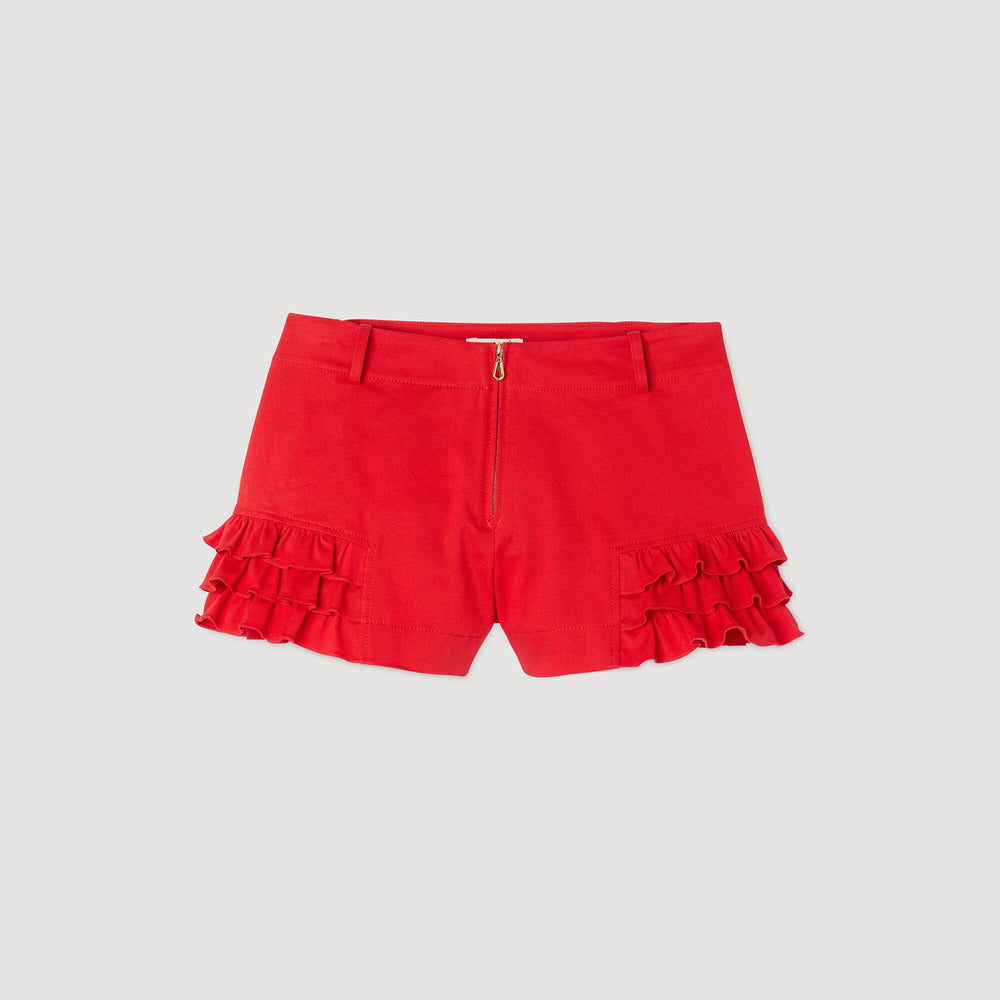 Sandro Women Flared ruffled shorts